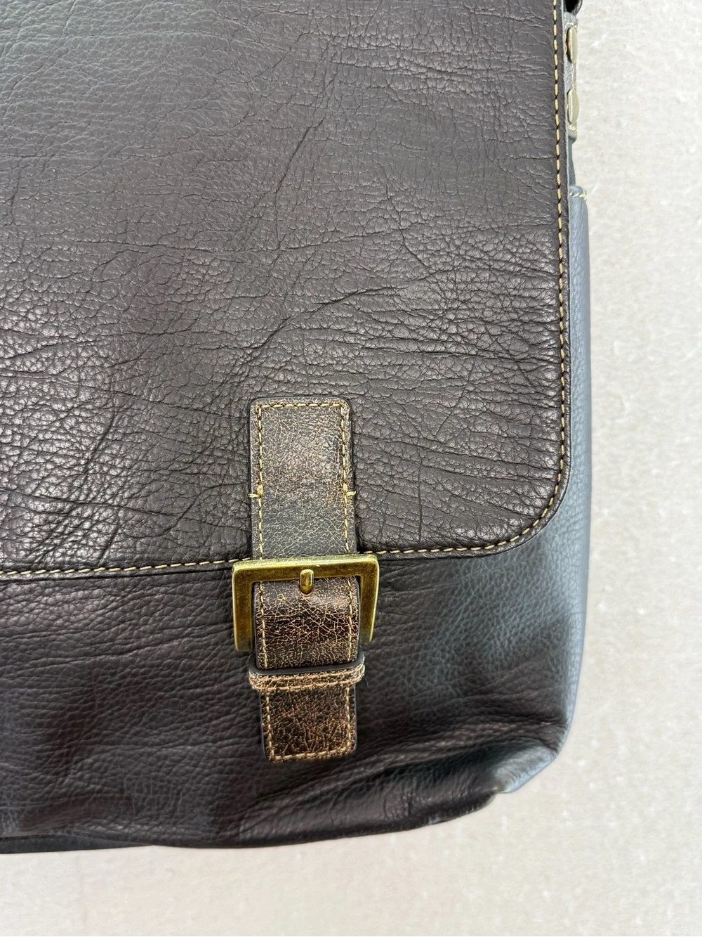 BOCONI - Men’s brown Genuine leather travel messenger Crossbody shoulder bag